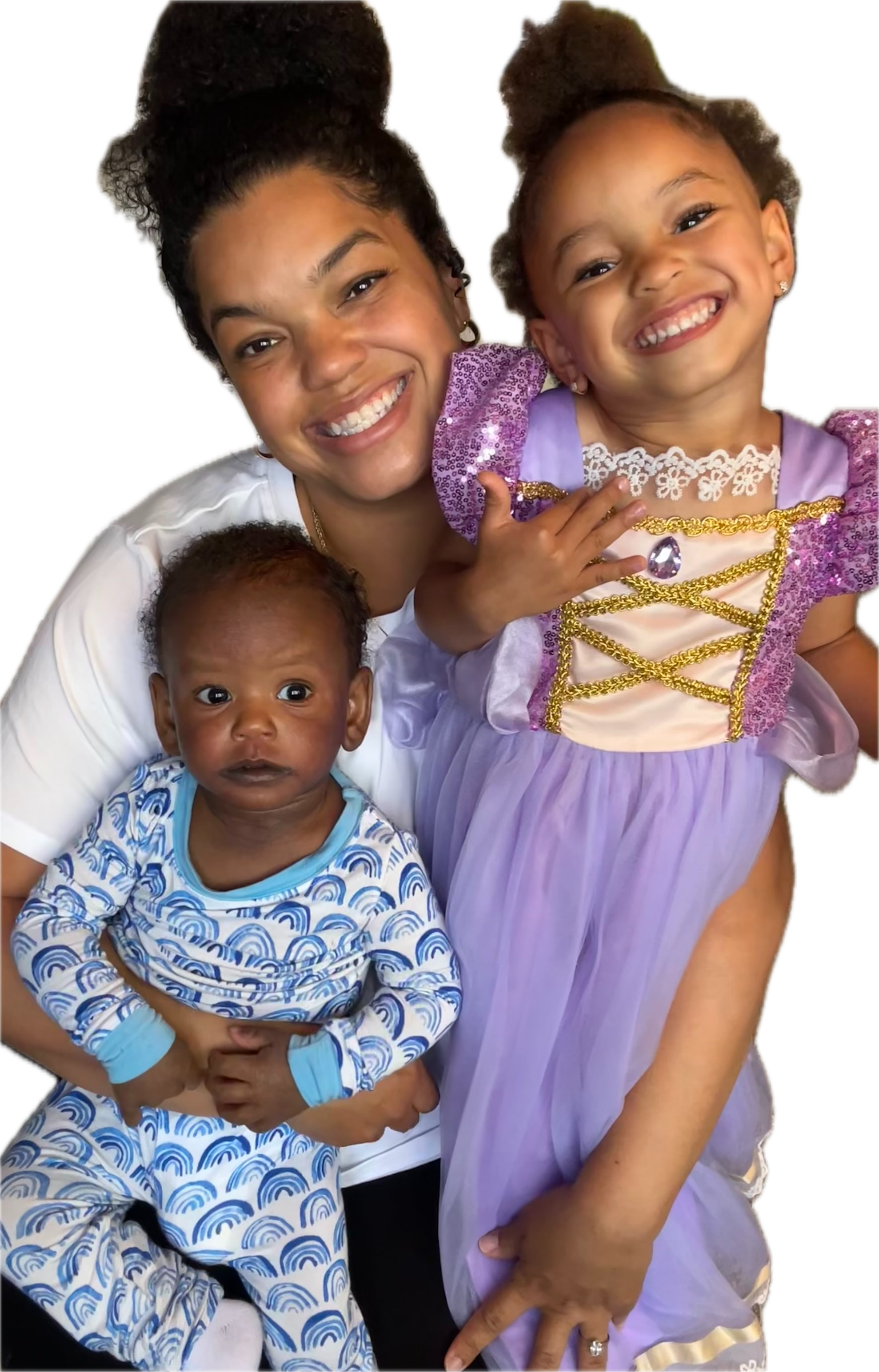 Shadé Momodu with her kids